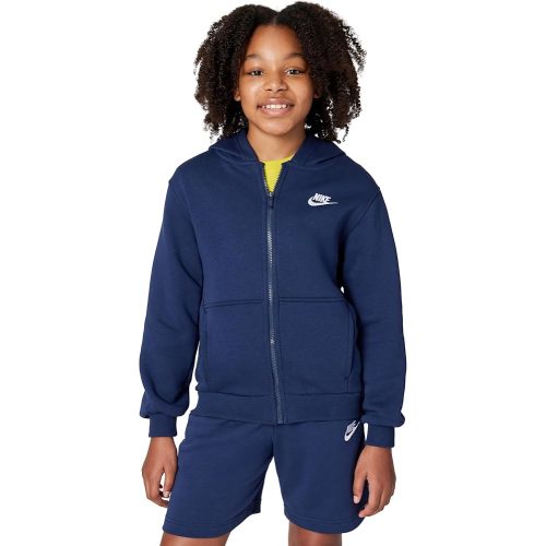 Amazon.com: Nike Kid's Sportswear Club Fleece Full-Zip Hoodie, Black/White, X-Small: Clothing, Shoes & Jewelry