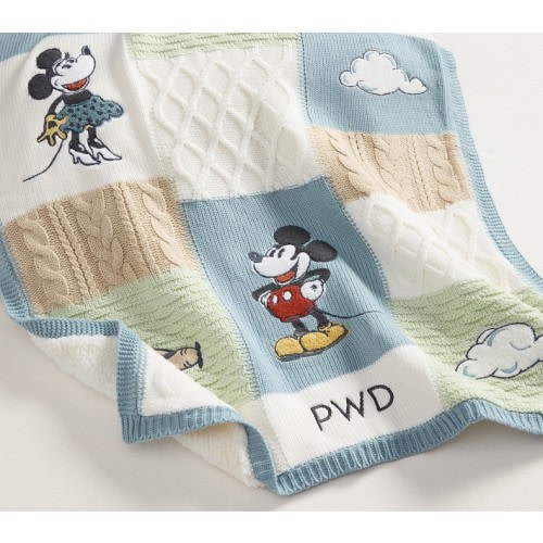 Disney Home x Sanderson Mickey Mouse Heirloom Baby Blanket