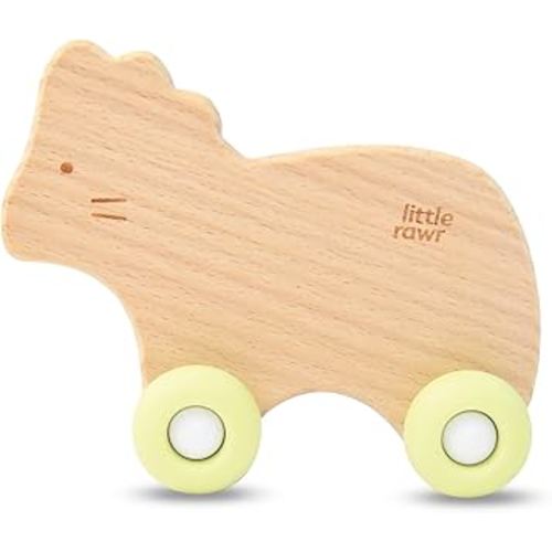 Wooden Baby Toys Car for Toddlers 1-3, Montessori Toys for Babies 0-6-12 Months, BPA Free, Phthalates Free, PVC Free, Wooden Baby Toys for 1 Year Old Girl Boy Birthday Gift (Lion)