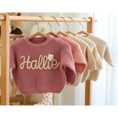 Custom Embroidered Baby Name Sweater, Baby Name Sweater, Embroidered Sweater, Personalised baby Jumper, Baby Gifts, Christmas Gift