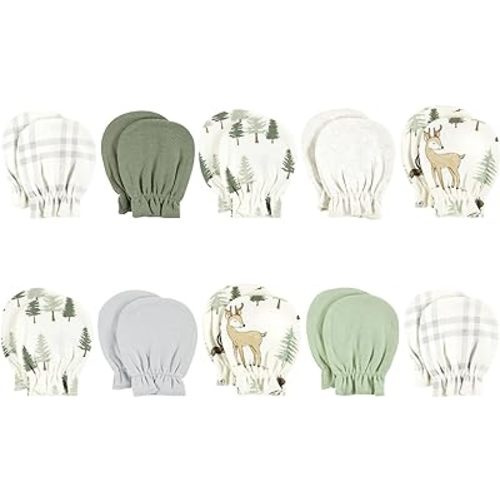 Hudson Baby Unisex Baby Cotton Scratch Mittens