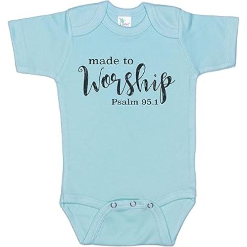 Made To Worship/Baby Onesie/Sublimation/Infant Bodysuit/Faith/Newborn Outfit
