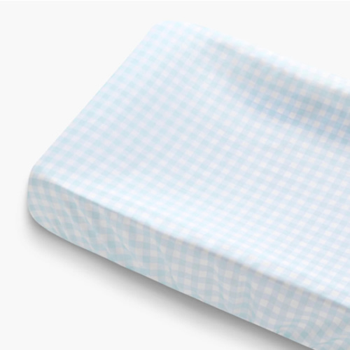 Picnic Gingham Changing Pad Cover - Blue | Gooselings