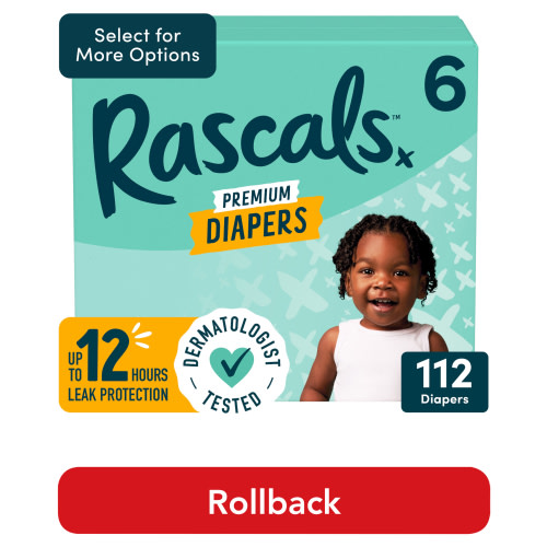 Rascals Baby Diapers CoComelon Edition, Size 6, 112 Count