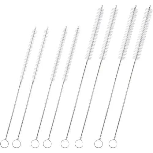 Reusable Straw Cleaning Brush Set,8Pcs Long Straw Cleaner Brush Extend 12 inch,Drinking Straw Cleaning Brush for Straws on Tumbler Sippy Cup and Pipes