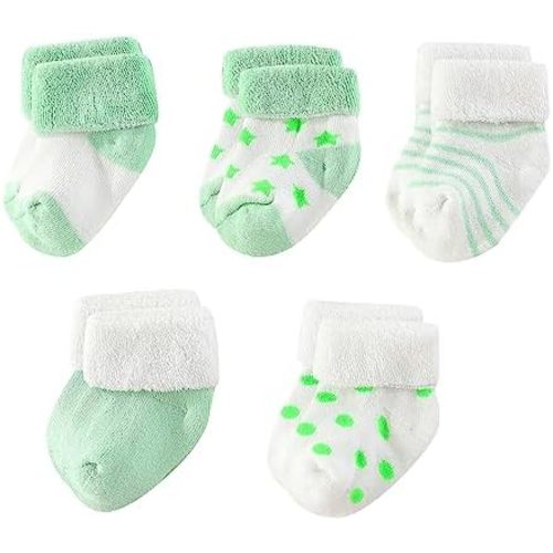Unisex Baby Terry Socks 5-Pack for Baby boy and girl 0-12 Months Warm Cotton Socks