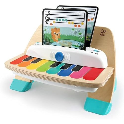 Baby Einstein and Hape Magic Touch Wooden Toy Piano, Montessori Musical Learning Toy for Babies and Toddlers 6mo+