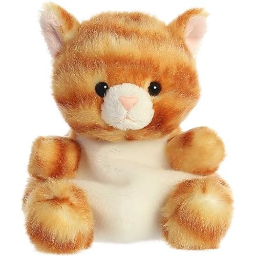Aurora® Adorable Palm Pals™ Meow Kitty™ Stuffed Animal - Pocket-Sized Play - Collectable Fun - Orange 5 Inches