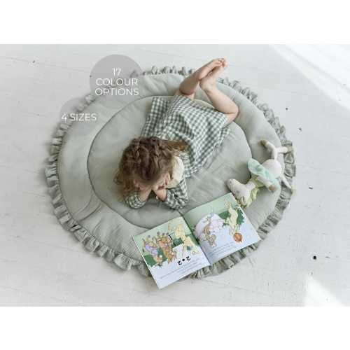 Sage Green Play mat, Baby Gifts, Play Mat For Newborns, Baby play mat, Baby Rug, Round Baby Mat, Nursery Floor mat, Infant Activity Mat,