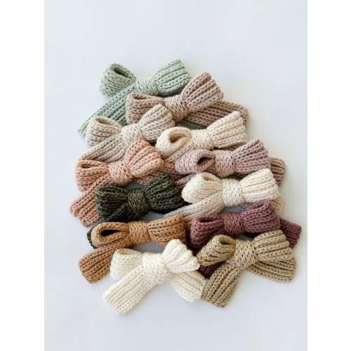 Knit Hair Bows – Olive and Cradle