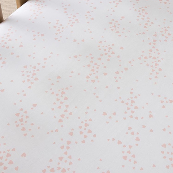 Scattered Hearts Organic Crib Fitted Sheet | Pottery Barn Kids