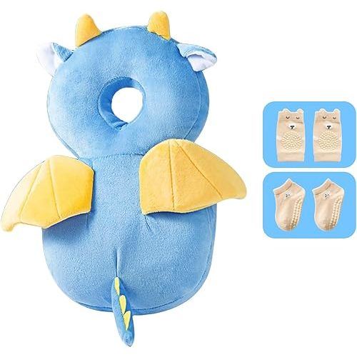 Baby Toddler Head Protector, Baby Head Protection Backpack, Adjustable(Little Dragon)