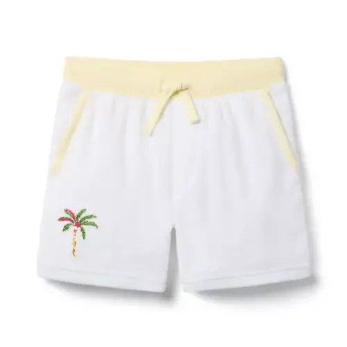 Boy White Serena Williams x Janie and Jack Palm Terry Short by Janie and Jack
