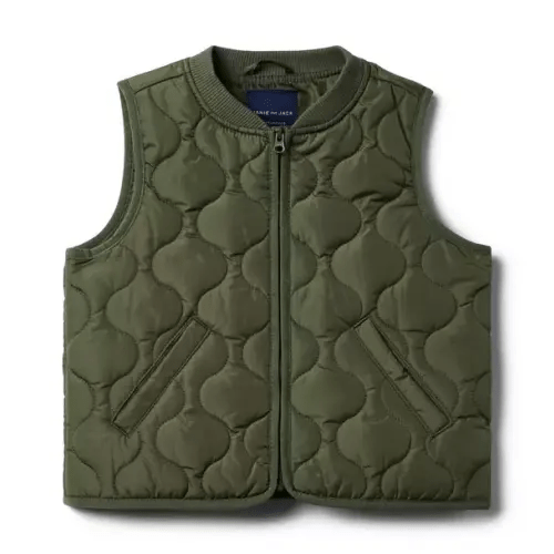 Boy Olive The Quilted Bomber Vest by Janie and Jack