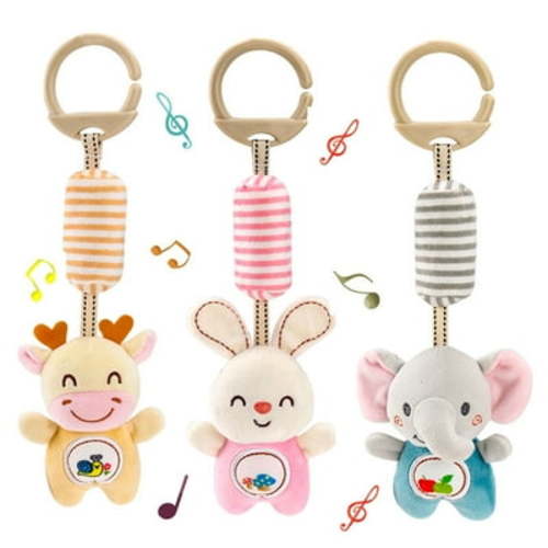 SNNROO 3 Packs Baby Hanging Rattles Toys ,Newborn Crib Toys Car Seat Stroller Toys for Infant, Wind Chime Hanging Toys for Baby Boys and Girls Birthday Gifts