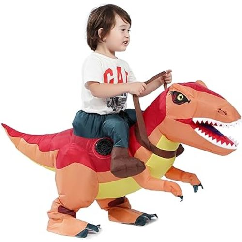 Amazon.com: HSCTEK Inflatable Dinosaur Costume Toddler Boys Girls, Blow Up Trex Costume Kids, Inflatable Ride On Dinosaur Halloween Costume Children : Clothing, Shoes & Jewelry