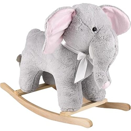 Ellis Elephant Rocker Ride on Toy, Animal Toys Toddler Rocker, Stuffed Jungle Animal Rockers for Babies and Toddlers, Stuffed Rocking Animal for 18+ Month Old (Ellis Elephant) Forest & Twelfth