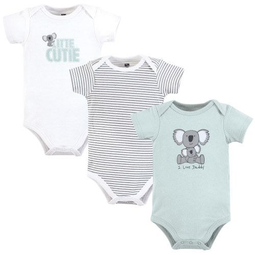 Hudson Baby Cotton Bodysuits, Daddy Koala