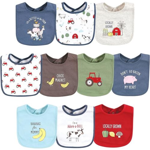 Boy Farm Animal BabyCotton Bibs