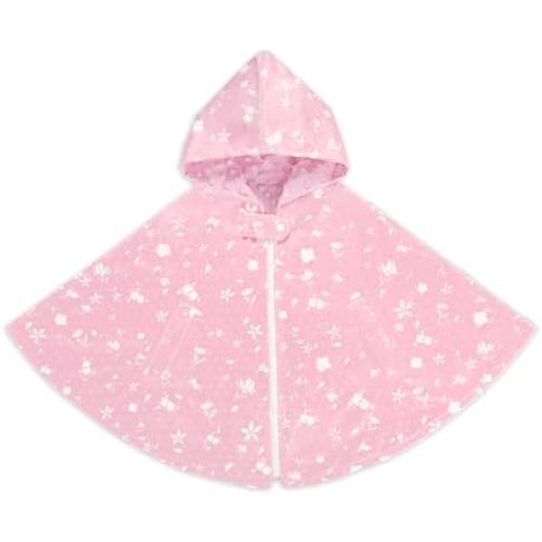 Man Fai Sky Baby Car Seat Poncho, Kid Toddler Car Seat Jacket Outwear for Girls, Double-layered Minnie dot fabric, Baby-sized Winter Hoodie Cape for Wearing, Pink