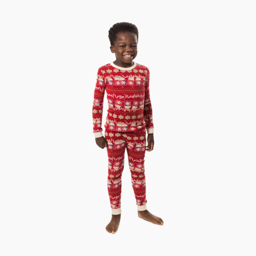 Burt's Bees Baby Toddler Hot Cocoa Fair Isle Matching Family Pajama Set - Hot Cocoa, 3 Toddler