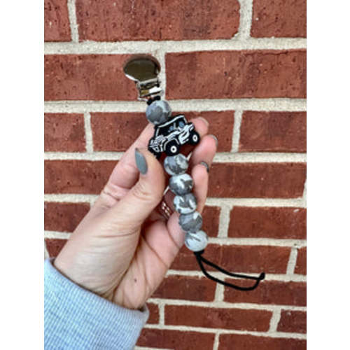 Grey Camo ATV Pacifier Clip – Ridge & Co. Teething