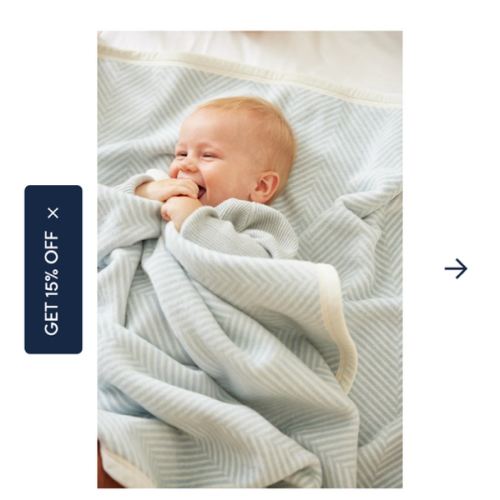 ChappyWrap Harbor-view Herringbone Sky Mini Blanket