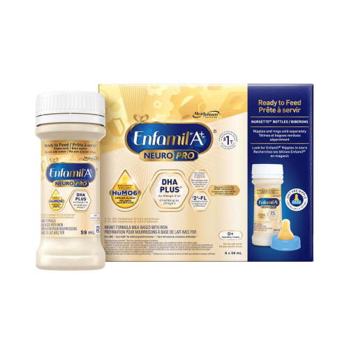 Enfamil A+ NeuroPro™, Baby Formula, Infant Formula, Newborn Formula, 0-12 months, 6x59mL Ready to Feed Nursettes Bottles - Walmart.ca