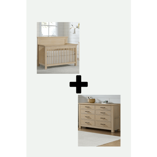 Windsor Sandstone Crib + Dresser 2-Piece Set