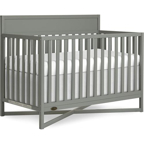 Dream On Me Owen 5-in-1 Convertible Full-Size Baby Crib in Vintage White Oak, GreenGuard Gold & BSA, Converts to Toddler, Day, & Full-Size Bed Non-Toxic Paint, Safe Sleep Environment