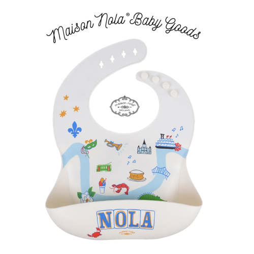 Nola Map Silicone Bib