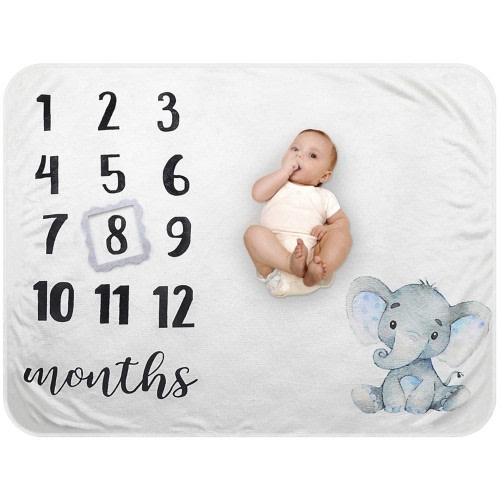 Baby Monthly Milestone Blanket - Organic Plush Fleece Photography Background ...