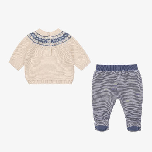 Mayoral - Boys Cotton Knit 2 Piece Babygrow | Childrensalon Outlet