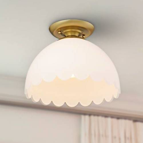 Dorinda 12 1/4" Wide Brushed Champagne Bronze Ceiling Light