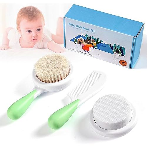 Safety first cradle cap brush and comb Set for newborns, babies, and toddlers ,best hair scalp brush for baby,silicone handle