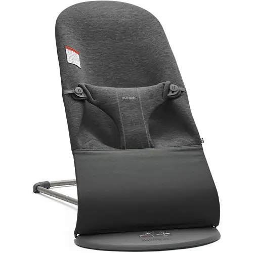 BabyBjörn Bouncer Bliss, Charcoal Gray, 3D Jersey 2-in-1 Adjustable Baby Bouncer Seat and Toddler Chair, Newborn to Toddler (8-29 lbs), 4 positions, Lightweight & Portable