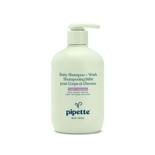 Pipette Tear-Free Baby Shampoo & Wash, Sensitive Skin, Vanilla + Ylang Ylang, 11.8 fl oz
