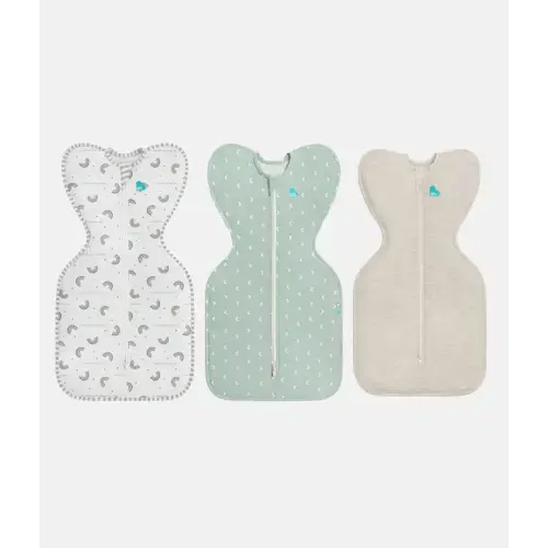 Swaddle Up Starter Bundle | 1.0 TOG | White Rainbow Dream | Olive Moon | Oat