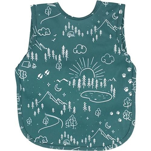 BapronBaby Floral/Nature Bapron - No Neck Tie Safer Bib - Baby & Toddler - Soft Waterproof - PVC, BPA & Phthalate Free - 6m+