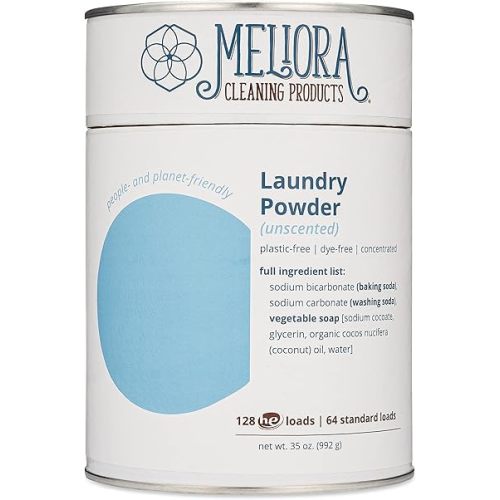 Meliora Cleaning Products Laundry Powder Detergent (128 HE Loads), Unscented