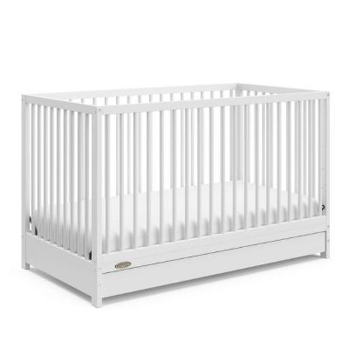 Graco Teddi 5-in-1 Convertible Crib With Drawer - White/driftwood