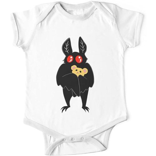 Mothman Holding A Teddy Bear Baby Onesie Outfit Bodysuits One-Piece, Multicolor, 24 Months
