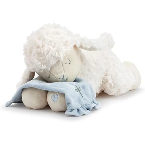 DEMDACO Goodnight Prayer Lamb Soft Blue 6 Inch Musical Childrens Plush Stuffed Animal