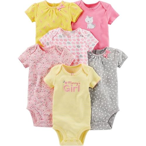 Simple Joys by Carter's baby-girls 6-pack Short-sleeve Bodysuit