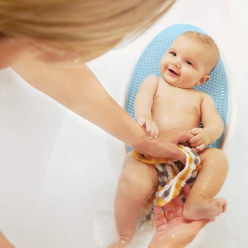 Angelcare Baby Bath Support (Aqua) | Ideal for Babies Less than 6 Months Old - 1 Count (Pack of 1)
