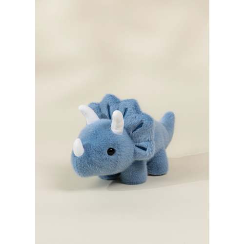 Dino Plush Toy - Blue Triceratop