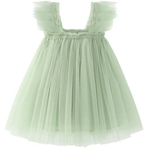 AGQT Baby Girls Tutu Dress Tulle Sundress Size 9M-5T