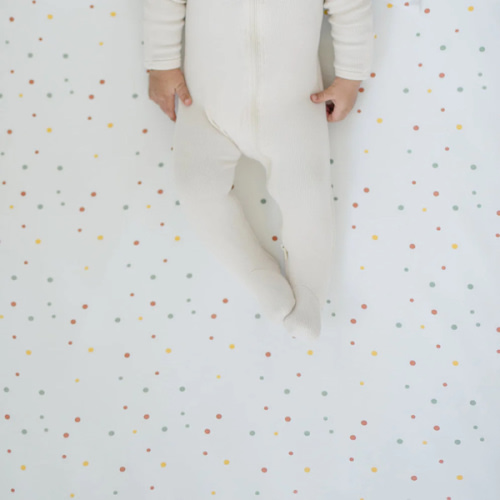 Woolino - Ecolino® Crib Sheet, 100% Organic Cotton, Dots