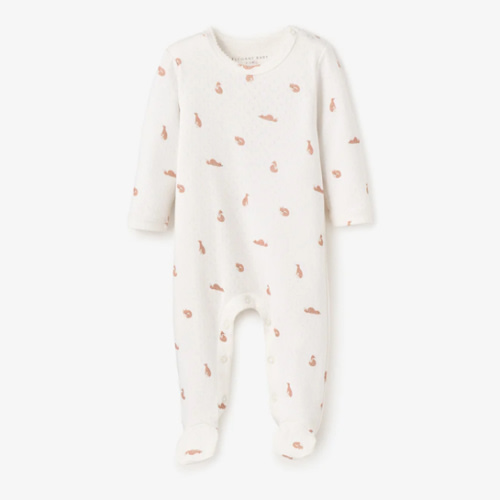 Fox Printed Organic Cotton Jumpsuit – Elegant Baby