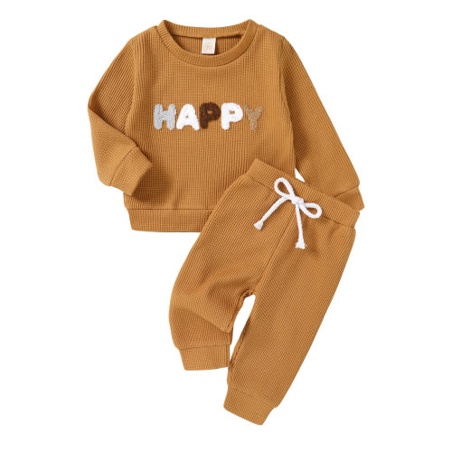 Younger Tree Newborn Baby Boy Girl Fall Winter Clothes Outfits Toddler Long Sleeve Sweatshirt Set,3-6M